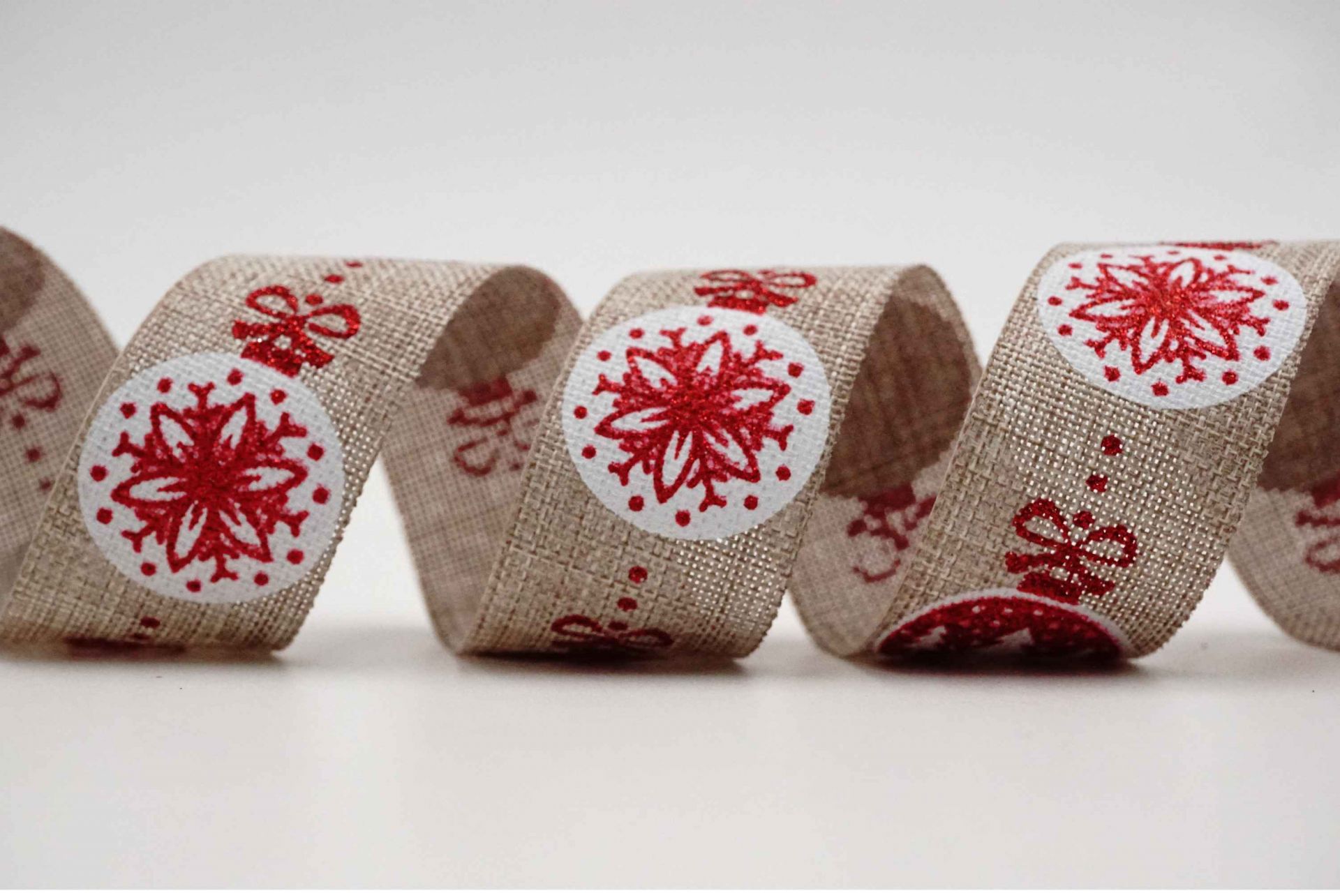 Delicate Christmas Baubles Ribbon